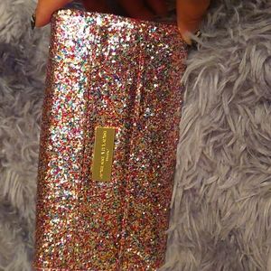 Adrienne VITTADINI Glitter Pink Leather Walley NWOT